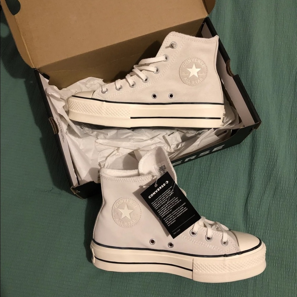 Converse chuck taylor all star suede platform high top sneaker